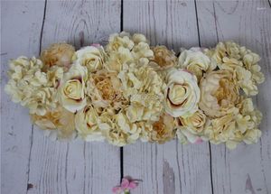 Fleurs décoratives SPR Champagne 10 pièces/lot | Petite route de mariage, fleur de plomb, mur de scène, toile de fond, vente en gros artificielle