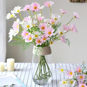 Fleurs décoratives de printemps, belle marguerite artificielle en soie, bricolage de maison, jardin, fête, mariage, artisanat de décoration