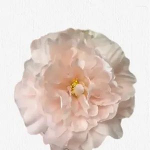 Fleurs décoratives Superbe coiffure Hanfu à tête de fleur de pivoine de 17 couleurs avec une simulation exquise - L'accessoire parfait pour un look intemporel