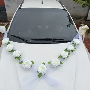 Flores decorativas decoración del coche de boda tocado suministros de flores diseño principal accesorios creativos del equipo de simulación