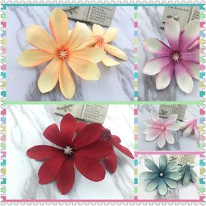 Guirnaldas de flores decorativas, 10 Uds./orquídeas tailandesas artificiales, cabezas de flores de seda de 6,5 cm para decoración Floral de boda con pinza para el pelo