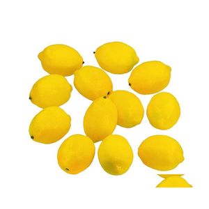 Couronnes De Fleurs Décoratives 12 Pcs Citrons Artificiels Faux Fruits Pour La Maison Cuisine Fête De Mariage Festival Automne Thanksgiving Decorati Dhgbr