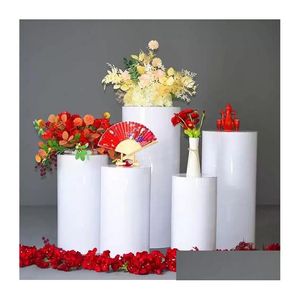 Flores decorativas Guirnaldas 5 Unids Productos Fajas Cilindro Redondo Pedestal Display Art Decor Zócalos Pilares Para Diy Wedding Decorati Dhwfj