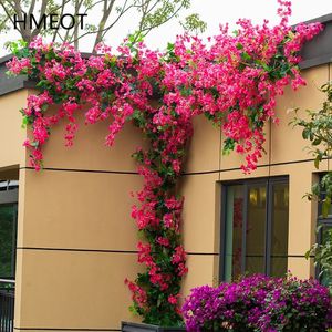 Decorative Flowers Wreaths Artificial Flower Rattan Tree Vine Bougainvillea Floral Wall Plants Tree Wedding Christams Party Festival Outdoor Garden Decor 230313