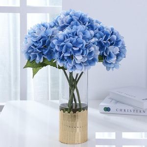 Couronnes de fleurs décoratives Fleurs décoratives Plantes vertes artificielles Blanc Rose Bleu Hortensia Fausse Fleur Muguet Con Dhvl1