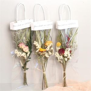 Couronnes de fleurs décoratives Forget Me Not Rose Marguerite Tournesol Eucalyptus Fleurs séchées naturellement Bouquet de décoration pour maman fille Bi3290