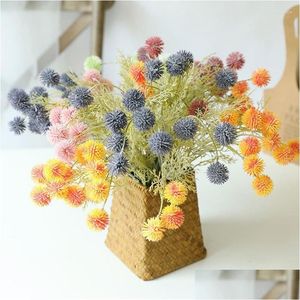 Fleurs décoratives couronnes têtes de fleur artificielle Bayberry Bouquet en plastique de maison décoration de jardin fausse ferme décorative DHTCV