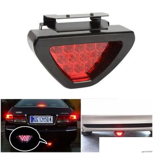 Lumières décoratives rouge 12 LED feu de freinage arrière arrêt d'arrêt éclairage de sécurité moto ATV Suv lampe d'avertissement de voiture 12V livraison directe Mobil Dh6Hs