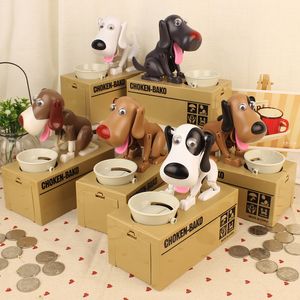 Objetos decorativos Figuras 1 x robo de perros automatizado caja de dinero piggy bank bank por regalo de Navidad regalo de cumpleaños para niños 221021
