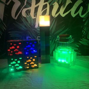 Decorative Objects Figurines Brownstone Torch Led Lamp USB Rechargeable Night Light for Living Room Bedroom Home Party Decors Children Kids Gifts Table Lamp 230826