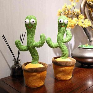 Objetos decorativos Figuras Bailando Cactus Muñeca Hablar Hablar Grabar sonido Repetir Juguete Encantador Hablar Juguete Kawaii Cactus Juguetes Niños Niños Educación T220902
