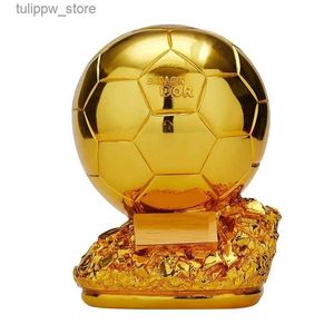 Objets décoratifs Figurines Football européen Ballon d'or Trophée Souvenir Football Sphérique Champion Joueur Compétition Prix Fans Cadeau Décoration d'intérieur Artisanat