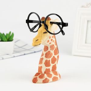 Objets décoratifs Figurines Mode Lunettes Cadre Décoration Animale Bois Affichage Créatif Bijoux Girafe Dessin Animé Moderne Rétro Cadeau Artisanat