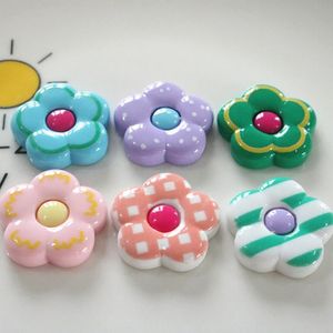 Objets décoratifs Figurines Fleur Blossom Résine Décoration Artisanat Kawaii Flatback Cabochon Scrapbook DIY Accessoires Boutons En Gros 230614