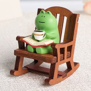 Objets décoratifs Figurines Grenouille Mignon Gadgets de guérison japonais Bureau Bons articles Poste de travail Décoration de bureau émotionnelle Cadeau de décompression d'anniversaire 230921