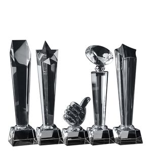 Objetos decorativos Figuritas Copa de trofeo de cristal de fútbol de alta calidad Nombre tallado para eventos deportivos CustomizationCrystal Trophy 221202