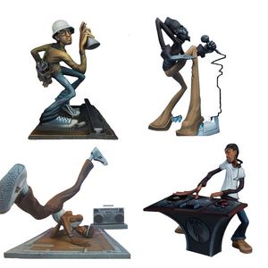 Objets décoratifs Figurines Hip Hop Elements Sculpture Artiste Statue Ornement DJ Break Dance Rap Musique Statue Collectibles Figures Souvenirs Gift 230810
