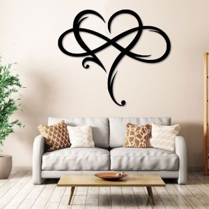 AccueilProduct CenterMetal Infinite Heart Shape Sign Wall Pendant Art Love Wall Sign Metal Wall Decoration 230331