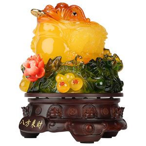 Objets décoratifs Figurines Grande décoration porte-bonheur jaune Cigale de trois pieds Cadeau d'ouverture de magasin Accueil Feng Shui Gathering Décor 230224
