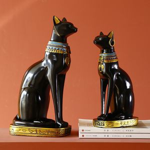 Objets décoratifs Figurines sculpture vintage Statue de chat égyptien Déesse Bastet statuette Dieu Figurine Salon Bureau Décoration Décor à la maison 230307