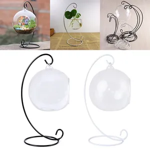 Présentoir d'assiettes décoratives, 1 paquet de support suspendu en fer pour Globe en verre, plante à Air, Terrarium, boule de sorcière, maison 23cm