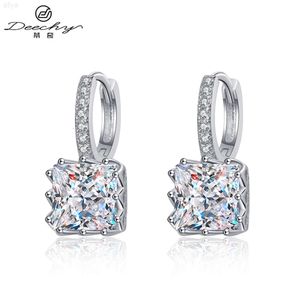 Deechy Az733-e cerceau de moissanite en argent 925 coupe princesse 2-4ct fin pour hommes