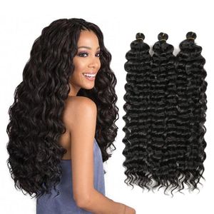 Deep Water Wave Twist Crochet Hair Crochet Braid Ombre Extensiones de cabello trenzado Sintético Afro Curls para mujeres