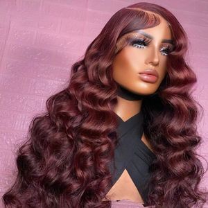 Deep Wave Frontal Wig HD Lace 13x4 Curly Lace Front Perruques de Cheveux Humains Pour Les Femmes Humides Et Ondulés Gingembre Orange Lace Fermeture Perruque Synthétique