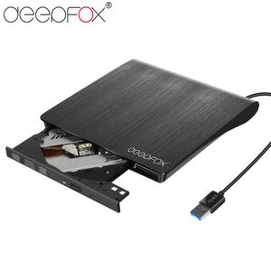 DEEPFOX EXTERNAL DRIVE USB 3.0 DVD-RW / CD-RW Recorder Optical Drive CD DVD ROM Écrivain pour tablettes PC 231221