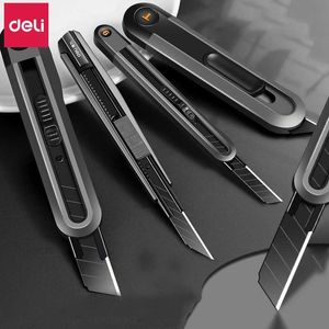Deli – couteau utilitaire extensible en acier inoxydable, Kit d'outils, lames antidérapantes, déballage, papier Faca découpé, sculpture artisanale