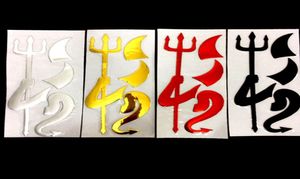 Demon Devil-emblema cromado de PVC 3D suave para coche, pegatina, insignia, calcomanías de estilo, accesorios para coche, plata, negro, rojo, dorado, 4625950