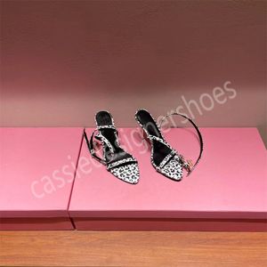 Sandalias de tacón alto con punta en pico para mujer, zapatos vaqueros con candado dorado, zapatos de celebridades, Sandalias de marca de lujo, zapatos de fiesta de verano, Stiletto