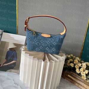 Denim Hobo Hills Pochette Bolso de embrague Francia Marca de lujo L Bordado Lienzo Mini Diseñador Bolso de axila Señora Cuero de vaca Adornos de cuero Bolsos de hombro de alta calidad