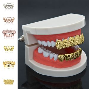 Grilles dentaires unisexe ensemble de dents or argent couleur haut bouche bas casquettes Hip Hop bijoux amovible mode 230721