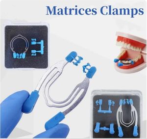 Matriz Dental, matrices contorneadas seccionales, abrazaderas, cuñas, Clip de resorte de Metal, instrumento de laboratorio Dental