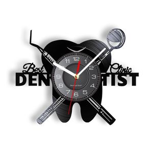 Équipement dentiste de dents dentaires de dents de dents mur décoratif horloge décorative orthodontiste en vinyle