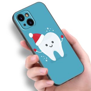 Dentiste Dent Doctor Doctor Case pour Apple iPhone 13 12 Mini 14 11 Pro Xs Max 8 7 6s 6 Plus XR X SE 2022 2020 5S COUVERTURE SOFF NOIR