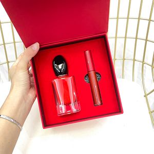 Desodorante mujer perfume set de regalo fragancia spray 90ml lápiz labial 405 traje para Navidad Cumpleaños Vacaciones de primera calidad y entrega rápida y gratuita