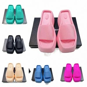 Dersigner Sandales Plateforme Sandales Taji Sandal Mode Femmes Pantoufles Talons Compensés Pantoufle 10cm Fête De Mariage Jelly Rubbe Diapositives P9MG #