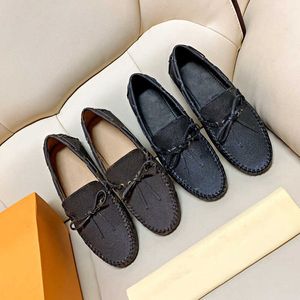 Desginer Monte Mocasines suaves 2022 Mocasines Zapatos de cuero para hombre Calf Carlo Box Suede Bow Strap Arizona Damier Canvas Casual Wit Wc