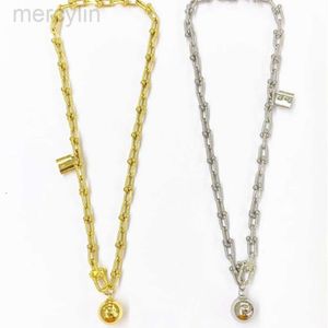Desgoir Tiffanybracelet Tiffanie TiffanyJewelry Bijoux coréen à bas prix avec un acier en titane doré gravé 18 carats pour femmes T Famille Classic Collier de perles