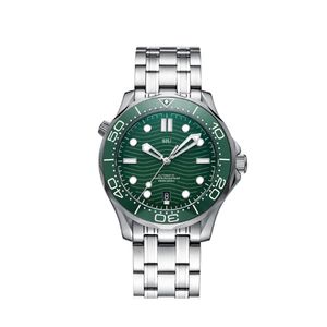 2023 DISEÑO Relojes para hombre 42 mm Mecánico automático Acero inoxidable Parte posterior de vidrio Moda Hombre Reloj con esfera verde Reloj