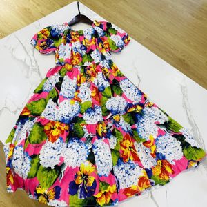 robe de design girls imprimé complet wisteria flor