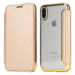 Design Flip Phone Case Electroplated TPU iPhone Case Carte Insertion Ultra Thin Case pour iPhone 15 11 11 13 Pro Max x xr xs Max 12 Paquet en cuir