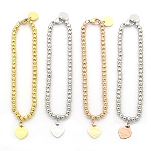 designe LOVE Heart Beaded Strands luxe femmes positives bracelets pour hommes bijoux 925 argent cadeau de Noël femme bracelet pour mariage