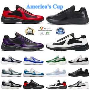 Designer Americas Cup Chaussures de course pour hommes Baskets basses Chaussures Hommes Semelle en caoutchouc Tissu Cuir Verni Gros Discount Entraîneur Hommes Femmes Baskets de sport 38-46