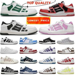 Designer AMRI SKEL TOP HI Baskets Amirlies Amiiri Printemps Automne AMIRl Top Qulity Noir Blanc Cuir Os Applique Amiiri Upper Footbed Chaussures de sport 14