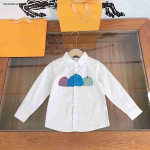 Designer Baby Revers Shirt Impression de motifs végétaux colorés Enfants Top TAILLE 110-160 CM Mode Vêtements d'automne Blouses pour enfants Aug24
