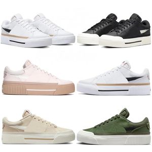 diseñador Regreso a la escuela Court Legacy SLP WMNS Lift Student Shoes Series Low Top Classic All Match Ocio Deportes Hombres y mujeres Pequeños zapatos blancos