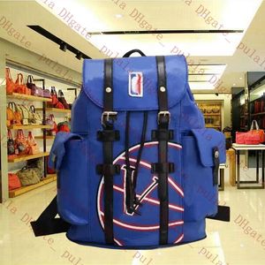 Bolsa de diseñador mochila mochila azul en brote de cuero equipaje mochila al aire libre mochila mochila